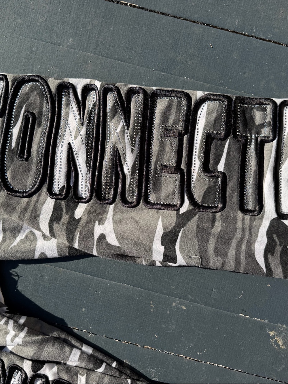 Connected Club - Gray Camo Graphic Sweatpants with Bold Side Lettering - Picture 2 of 5